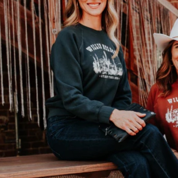 Daydreamer Willie Nelson Stardust Tour Raglan Crewneck - Picture 11 of 12